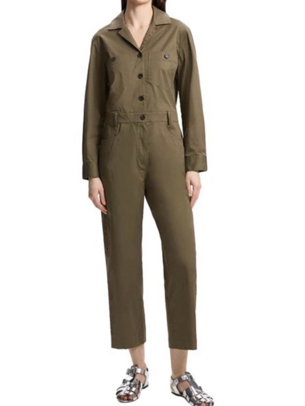 Theory Olive Green Utility Jumpsuit- Never worn!